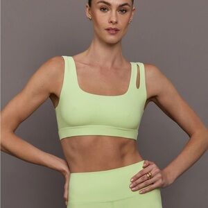 Carbon38 Lime Cutout Bra in Matcha